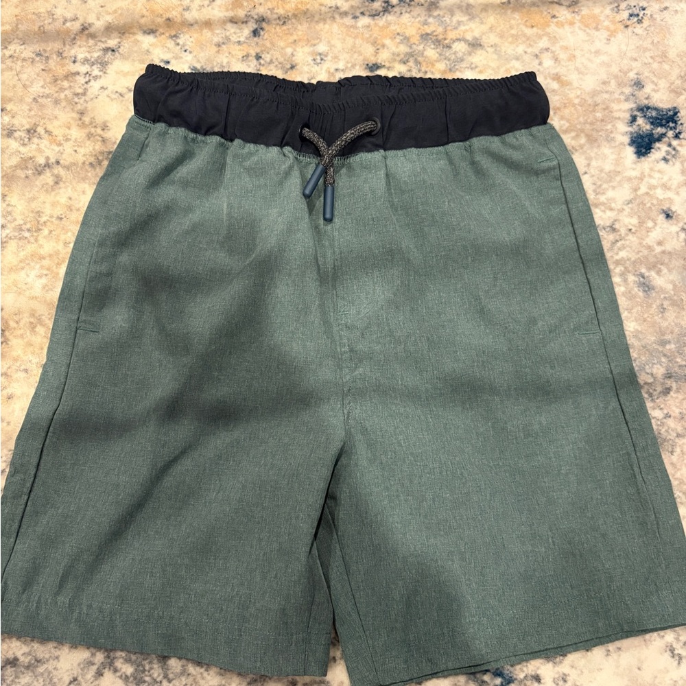 C&C California Men's Athletic Shorts - Green with Black Waistband